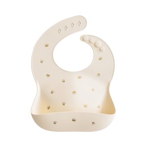Mushie Silicone Bib - Crowns